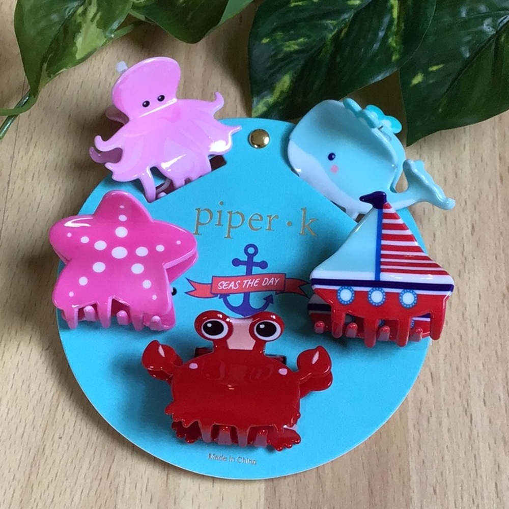 🦀 🌊 Seas the Day - Hair Clips Set 🌊🐙